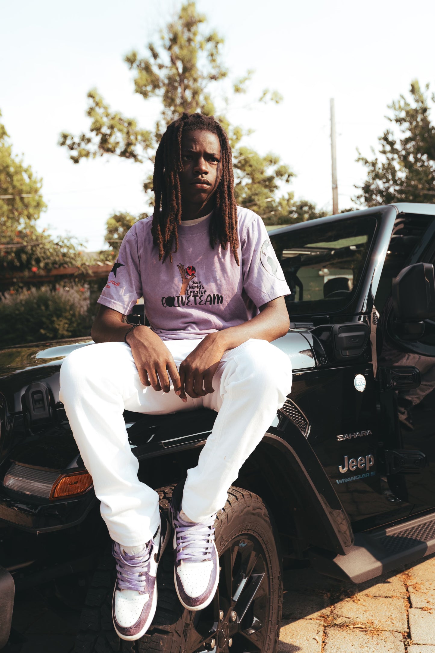 GLT X YWC Purple " Creator" Washed tee