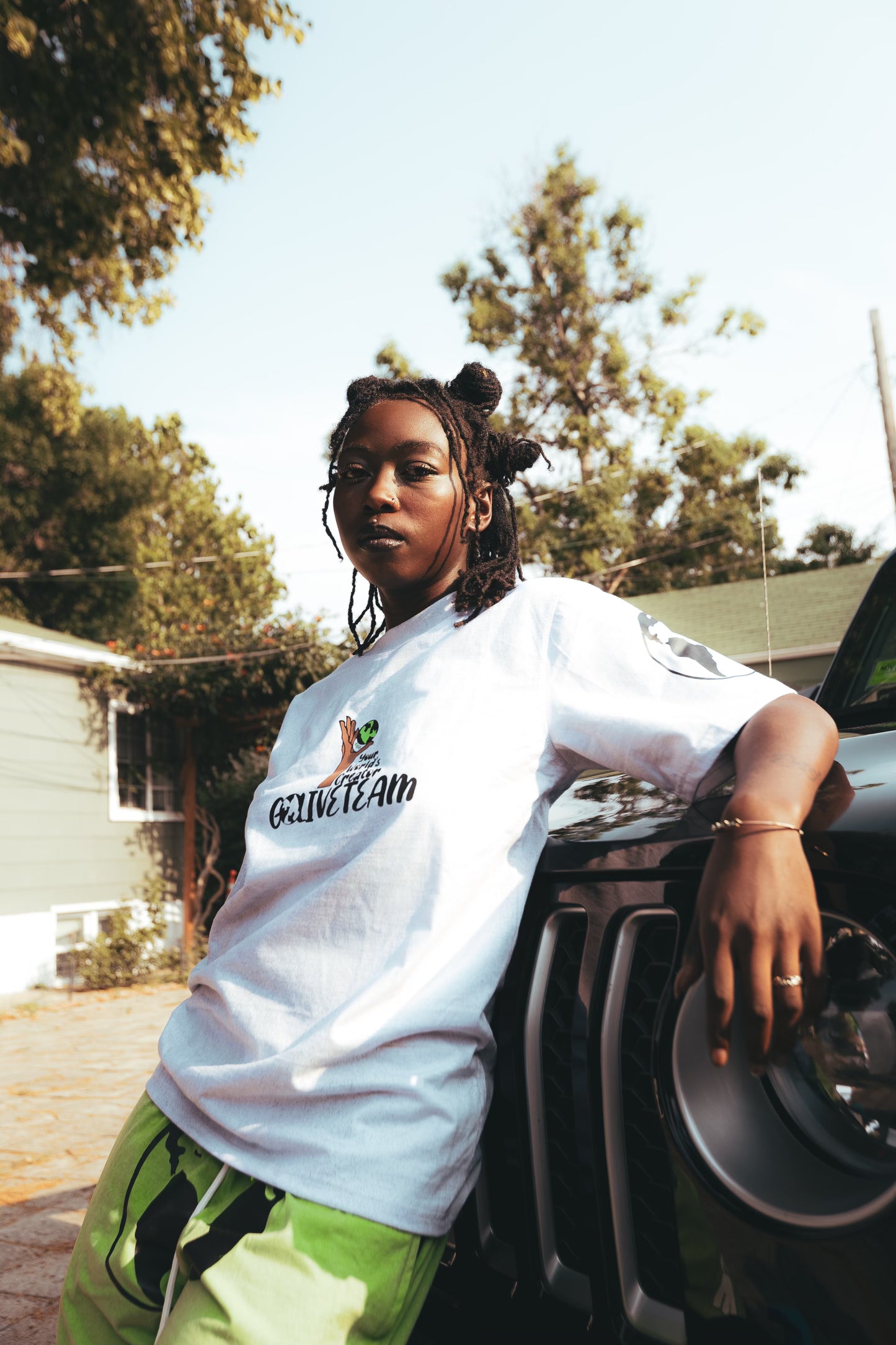 GLT X YWC White " Creator" Washed tee