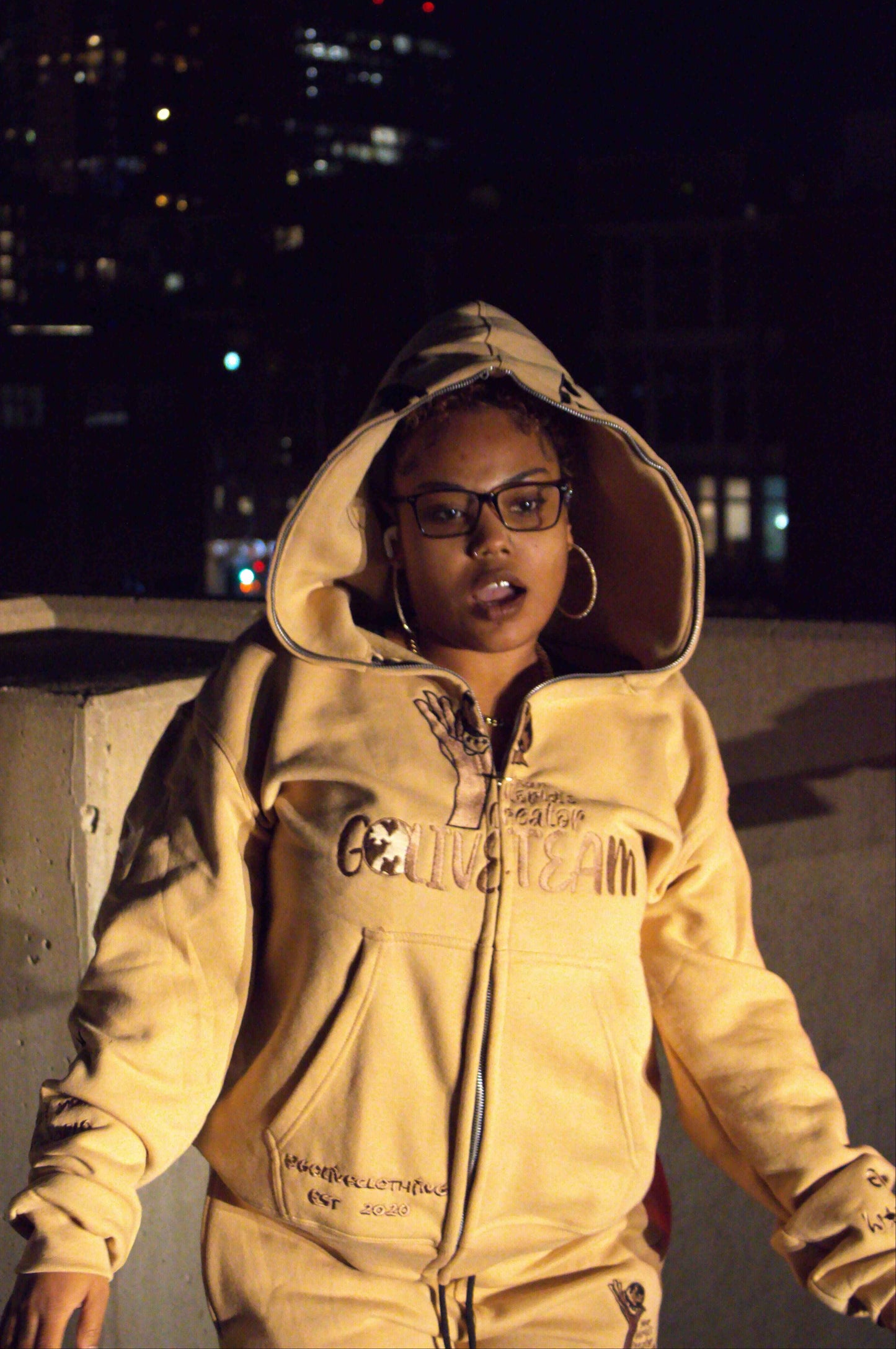 GLT X YWC Beige Full Zip