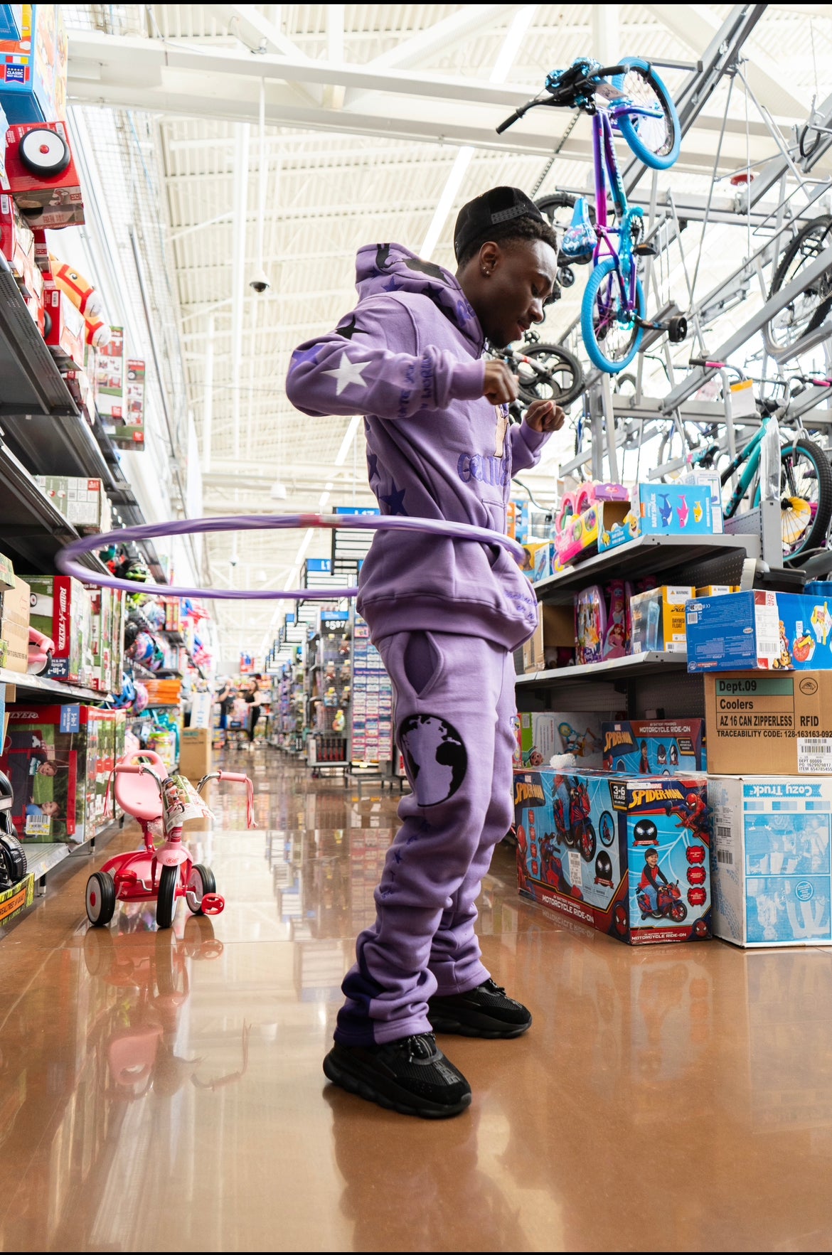 YWC X GLT Purple Jumpsuit
