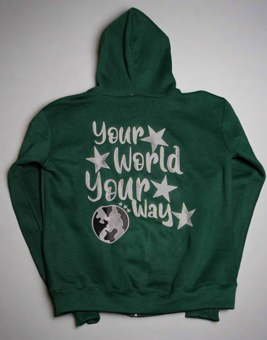 GLT X YWC Forrest Green Full Zip