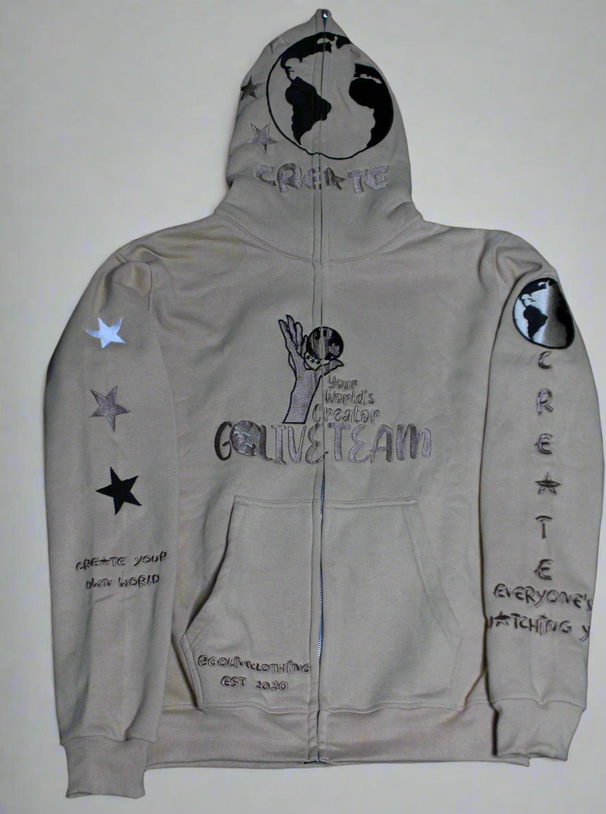 GLT X YWC Beige Full Zip