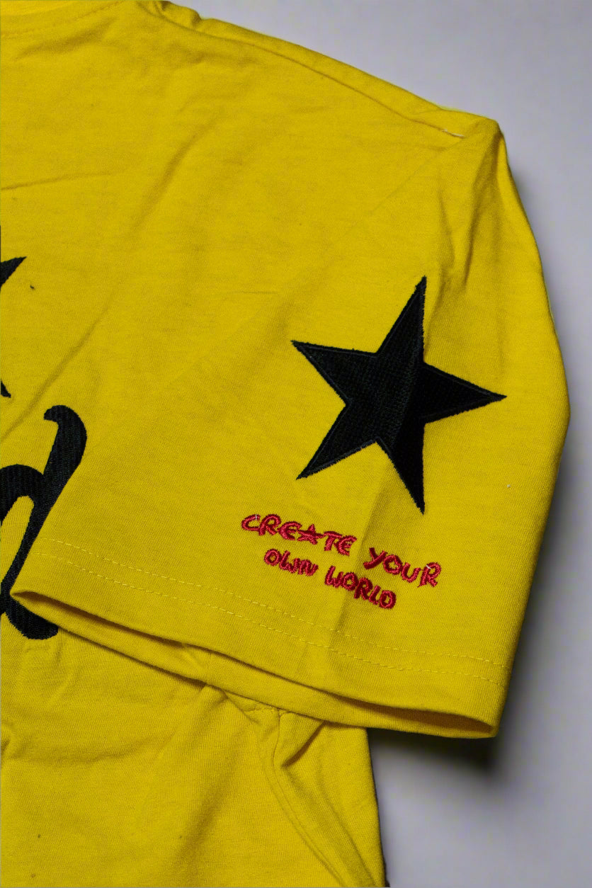 GLT X YWC Embroidered Yellow Tee