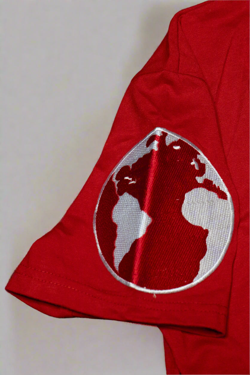 Youth GLT X YWC Embroidered Red Tee