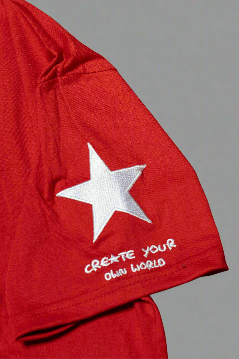 GLT X YWC Embroidered Red Tee