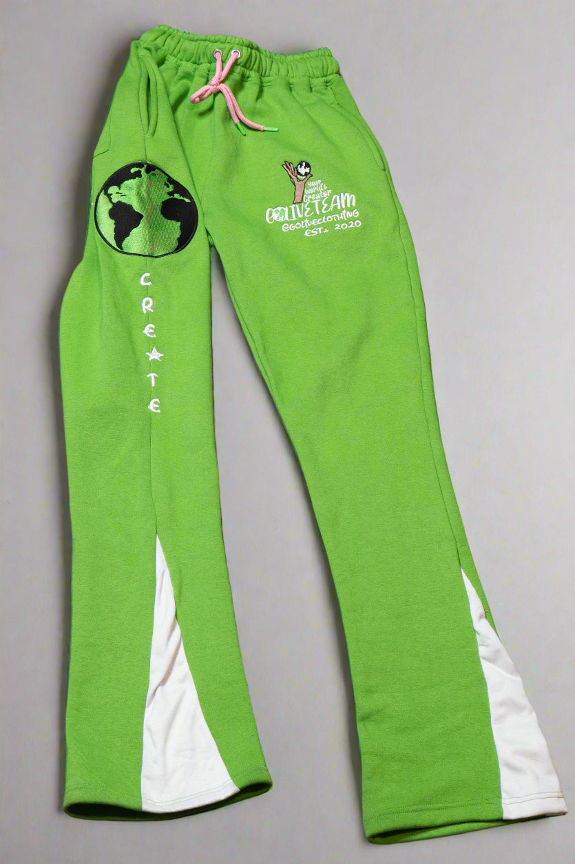 Youth YWC X GLT Green Stacked Create Sweats