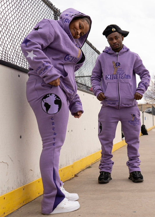 YWC X GLT Purple Jumpsuit