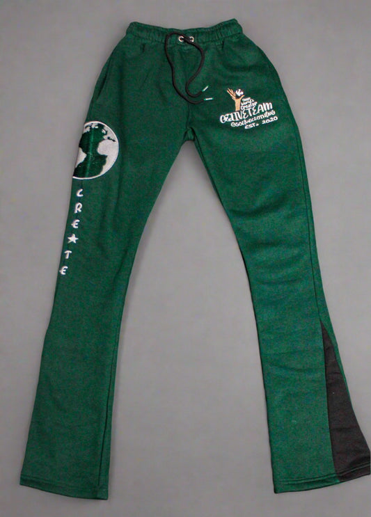 GLT X YWC Forrest Green Stacked Create Sweats