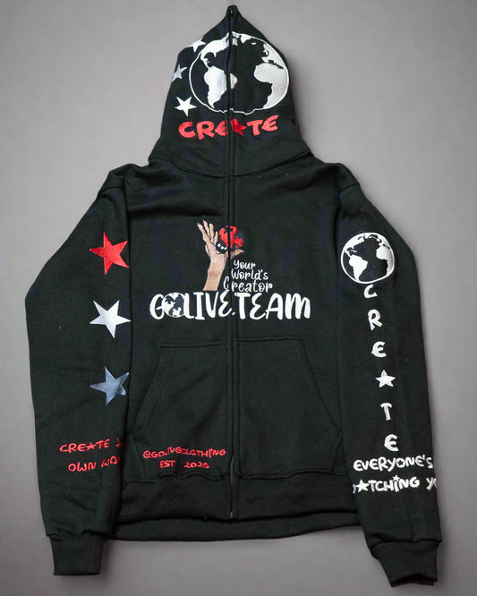 YWC X GLT Black "Your Way" Full Zip