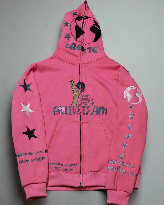 YWC X GLT Pink  "Your Way" Full Zip