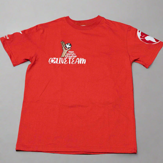 GLT X YWC Embroidered Red Tee