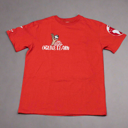 Youth GLT X YWC Embroidered Red Tee
