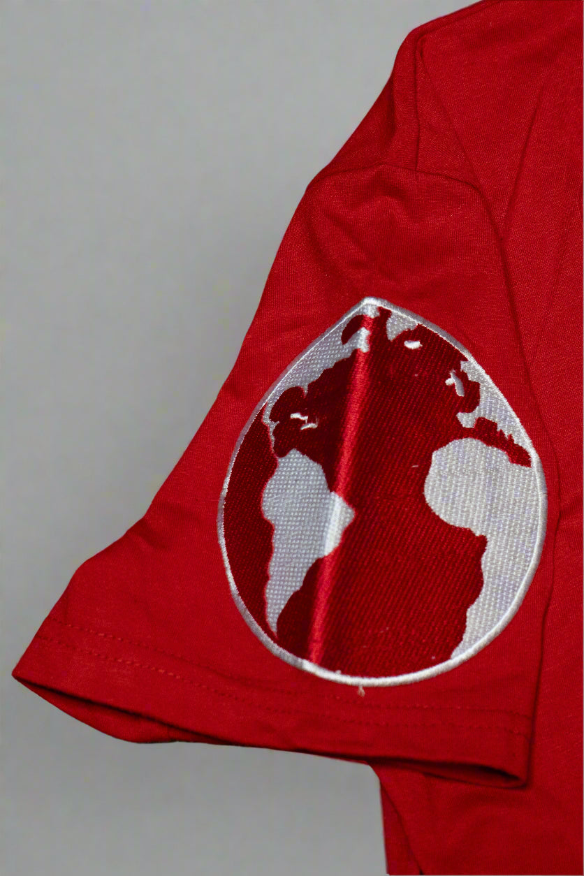 GLT X YWC Embroidered Red Tee
