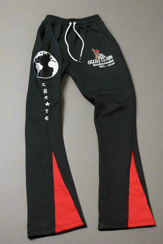 YWC X GLT Black Stacked Create Sweats