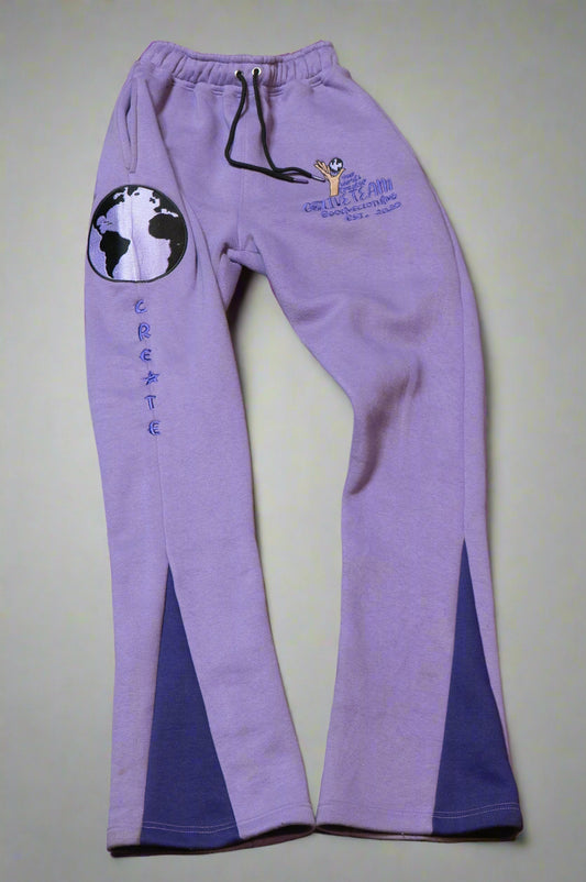 Youth YWC X GLT Purple Stacked Create Sweats