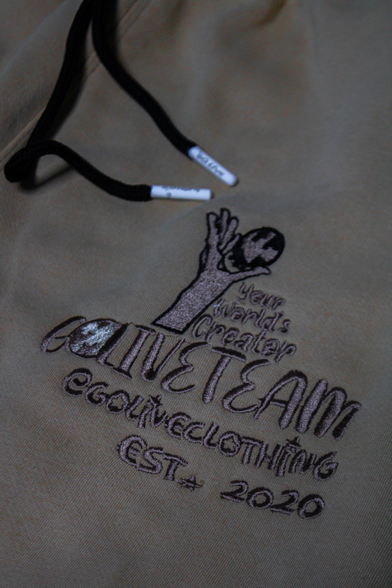 GLT X YWC Beige Stacked Create Sweats