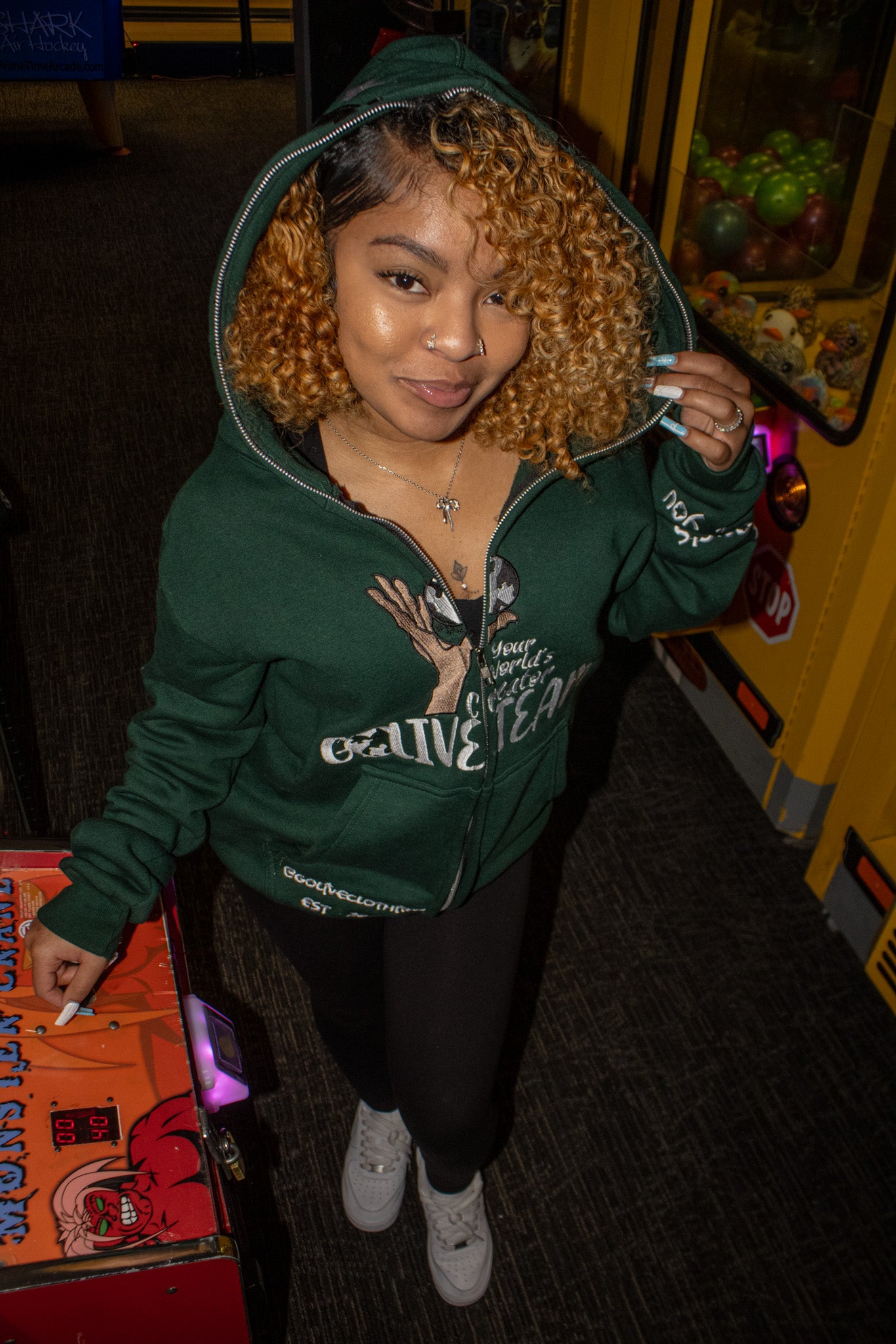 GLT X YWC Forrest Green Full Zip