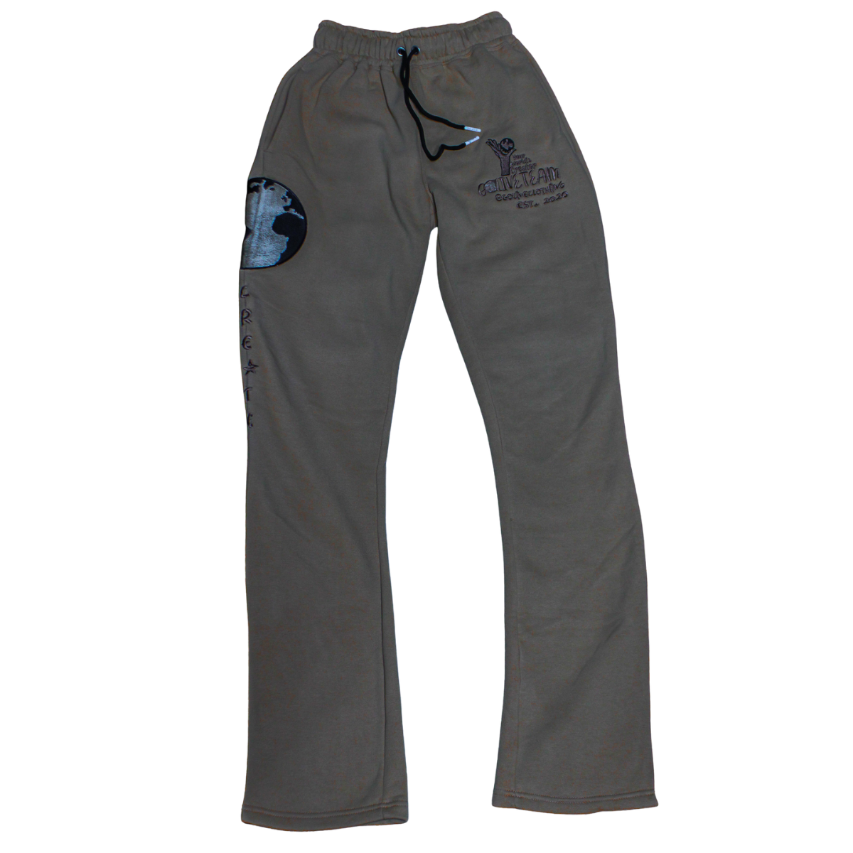 GLT X YWC Beige Stacked Create Sweats