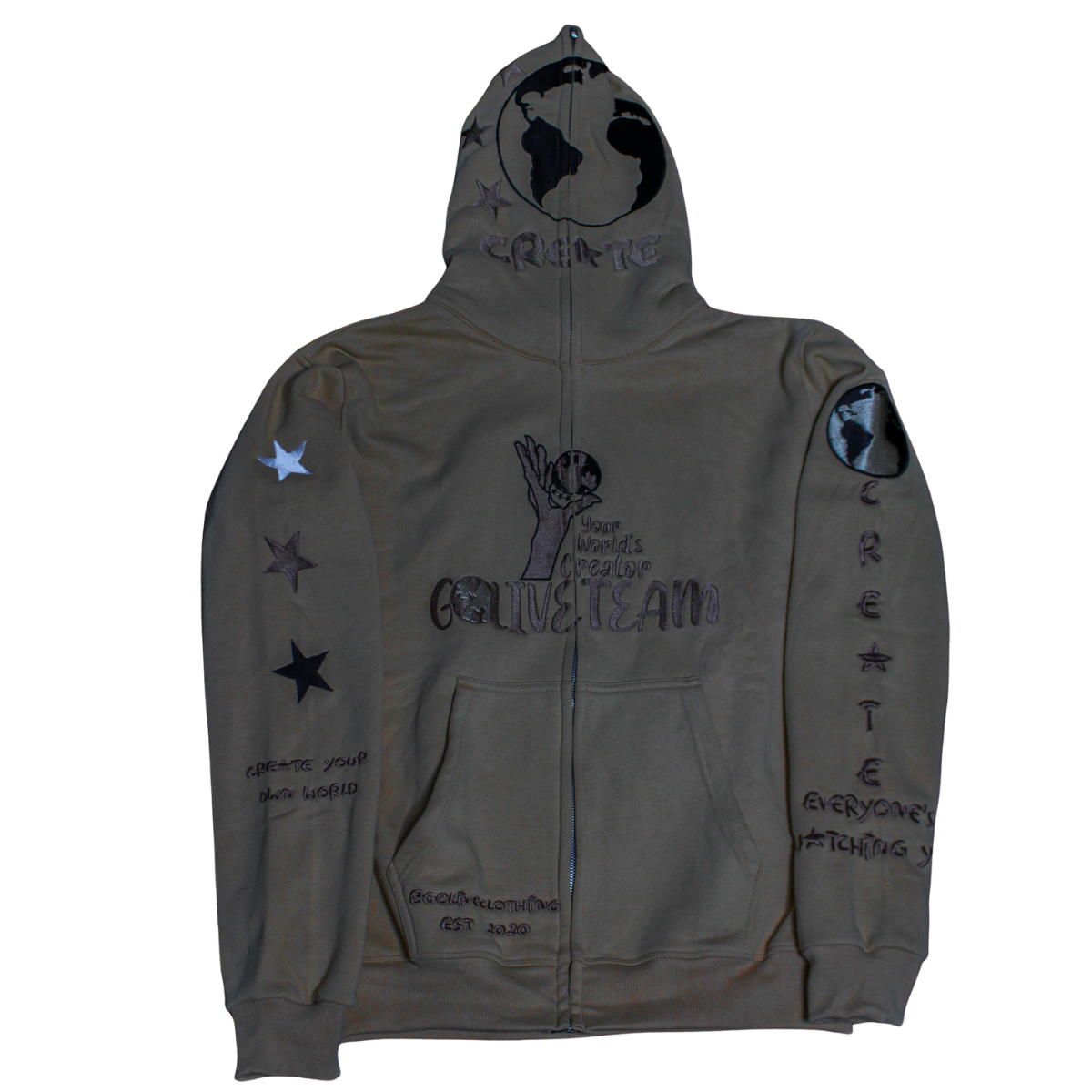 GLT X YWC Beige Full Zip