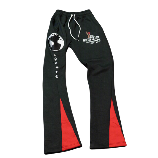 YWC X GLT Black Stacked Create Sweats