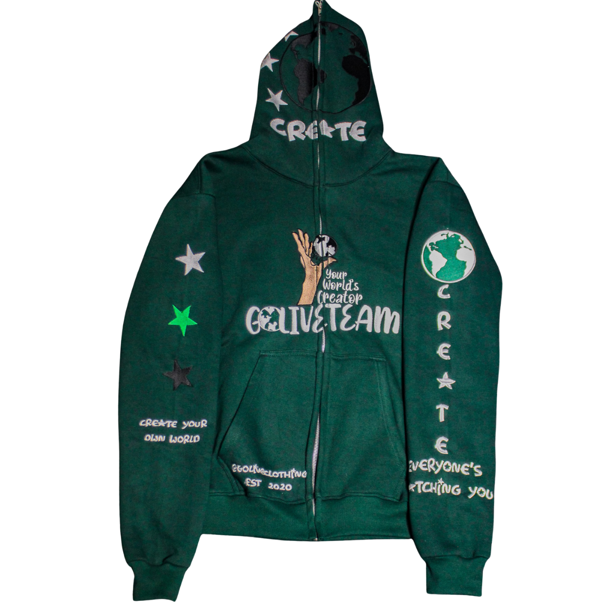 GLT X YWC Forrest Green Full Zip
